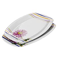 vancasso Juego de Platos de Porcelana- 2 Piezas Plato Llanos- 30 x 20 x 2-5 cm